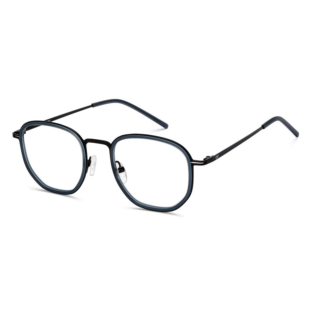 Black Grey Full Rim Geometric Lenskart Air Pop LA E16572-C2 Eyeglasses