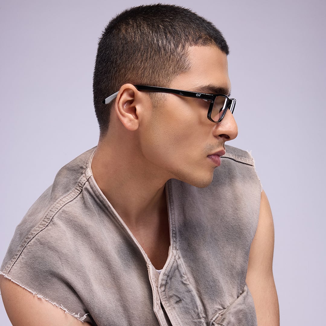 Lenskart Air Online Black Full Rim Rectangle right side