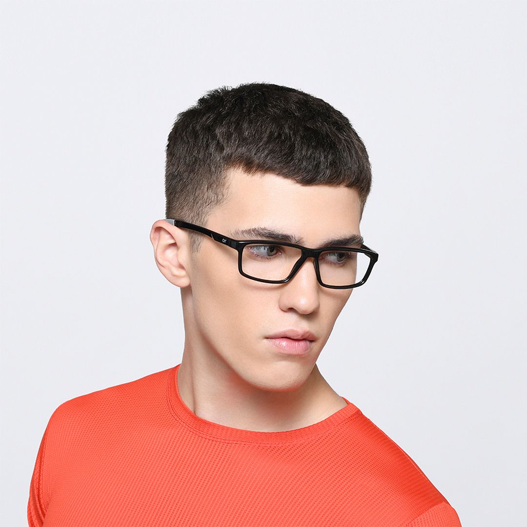 Lenskart Air Online Black Full Rim Rectangle left side