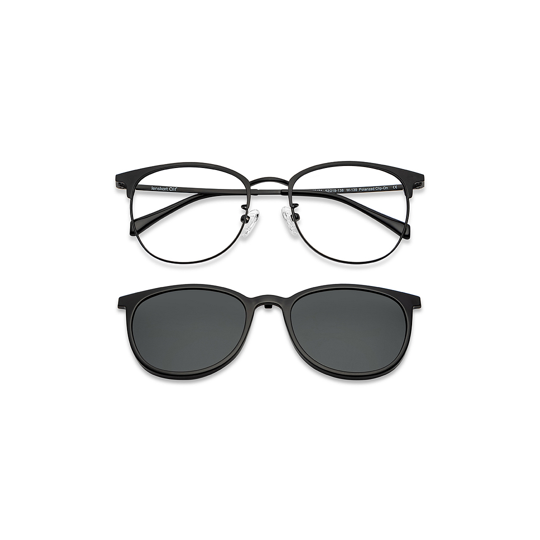 Lenskart Air Black Full Rim Round left side