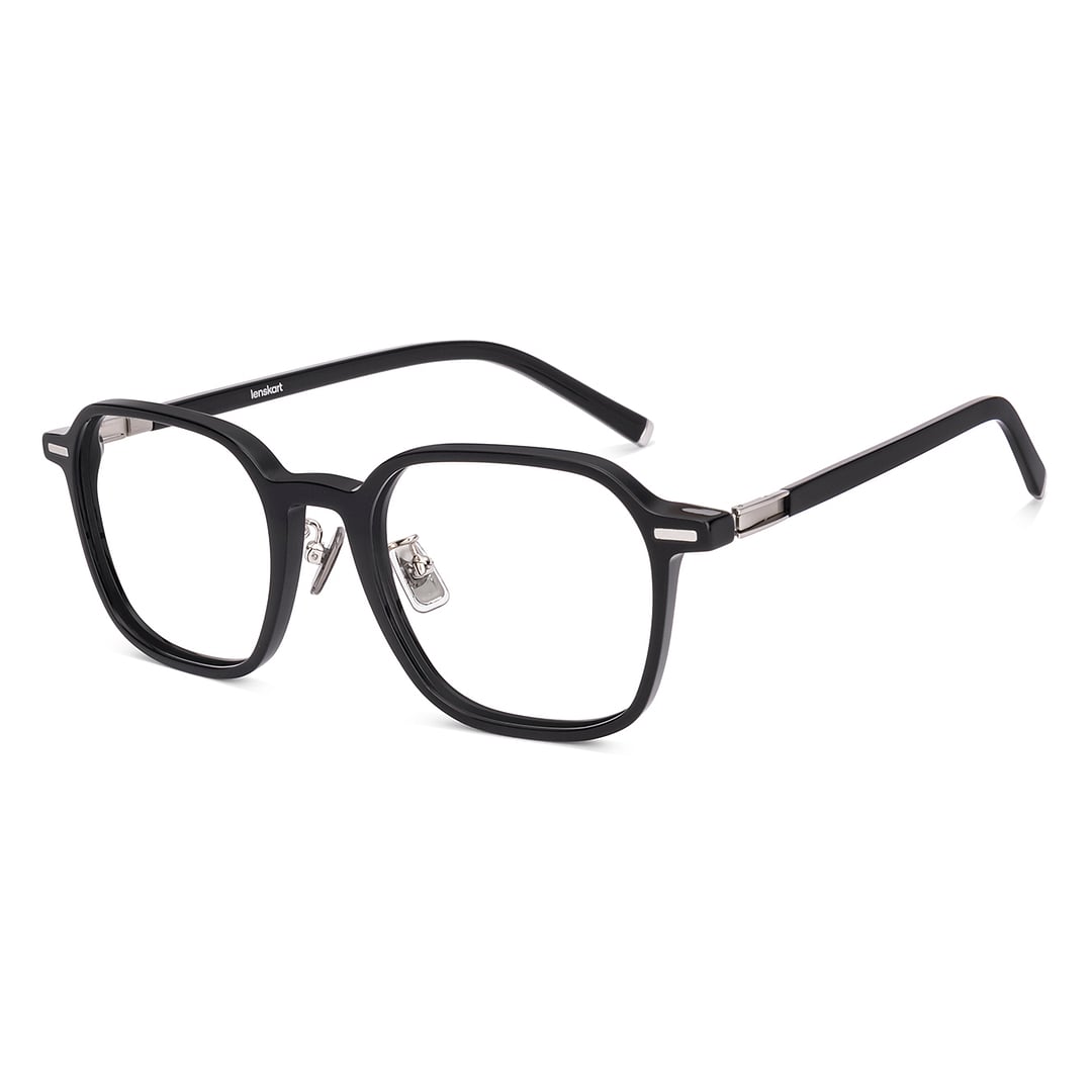 Lenskart Black Full Rim Geometric left side