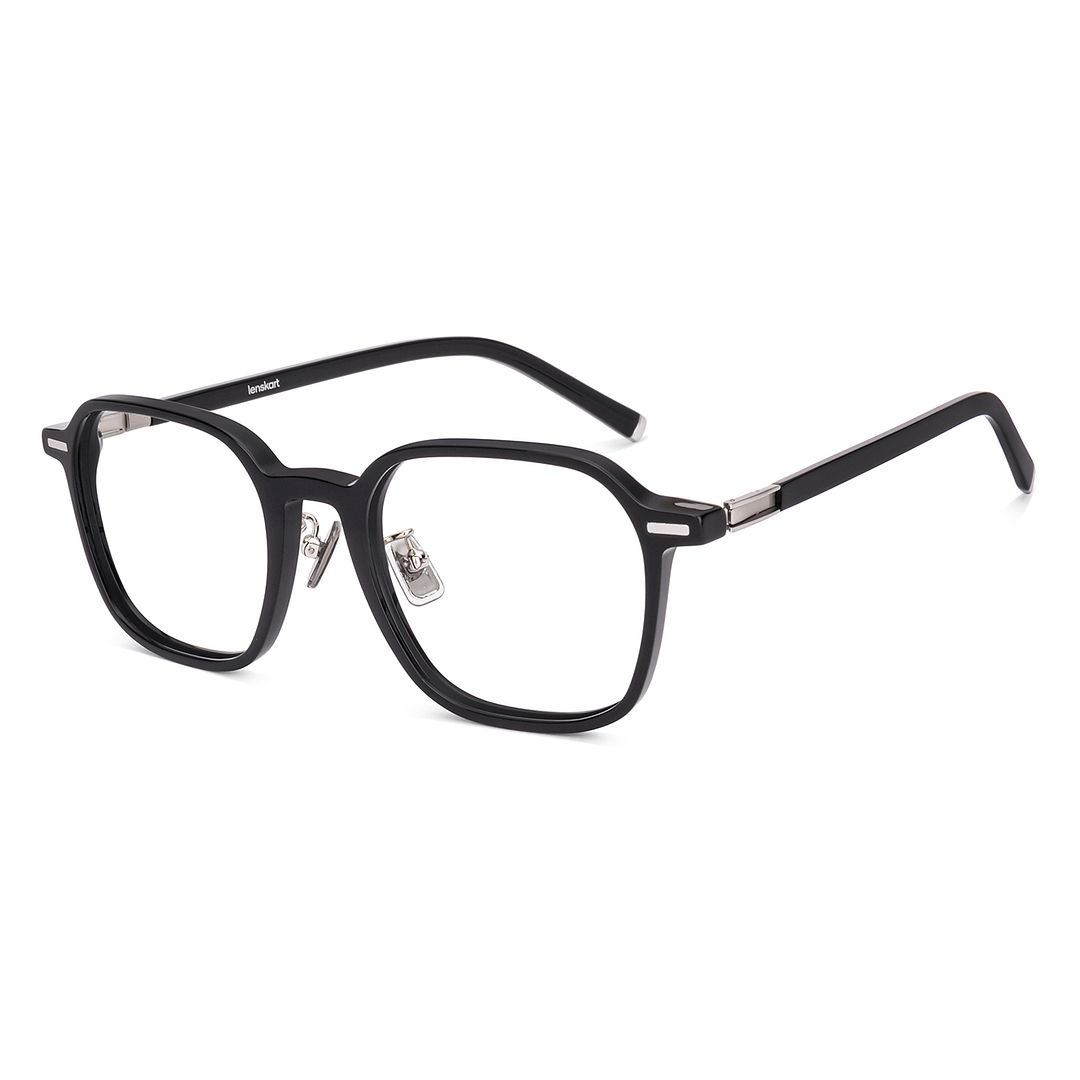 Lenskart Black Full Rim Geometric left side