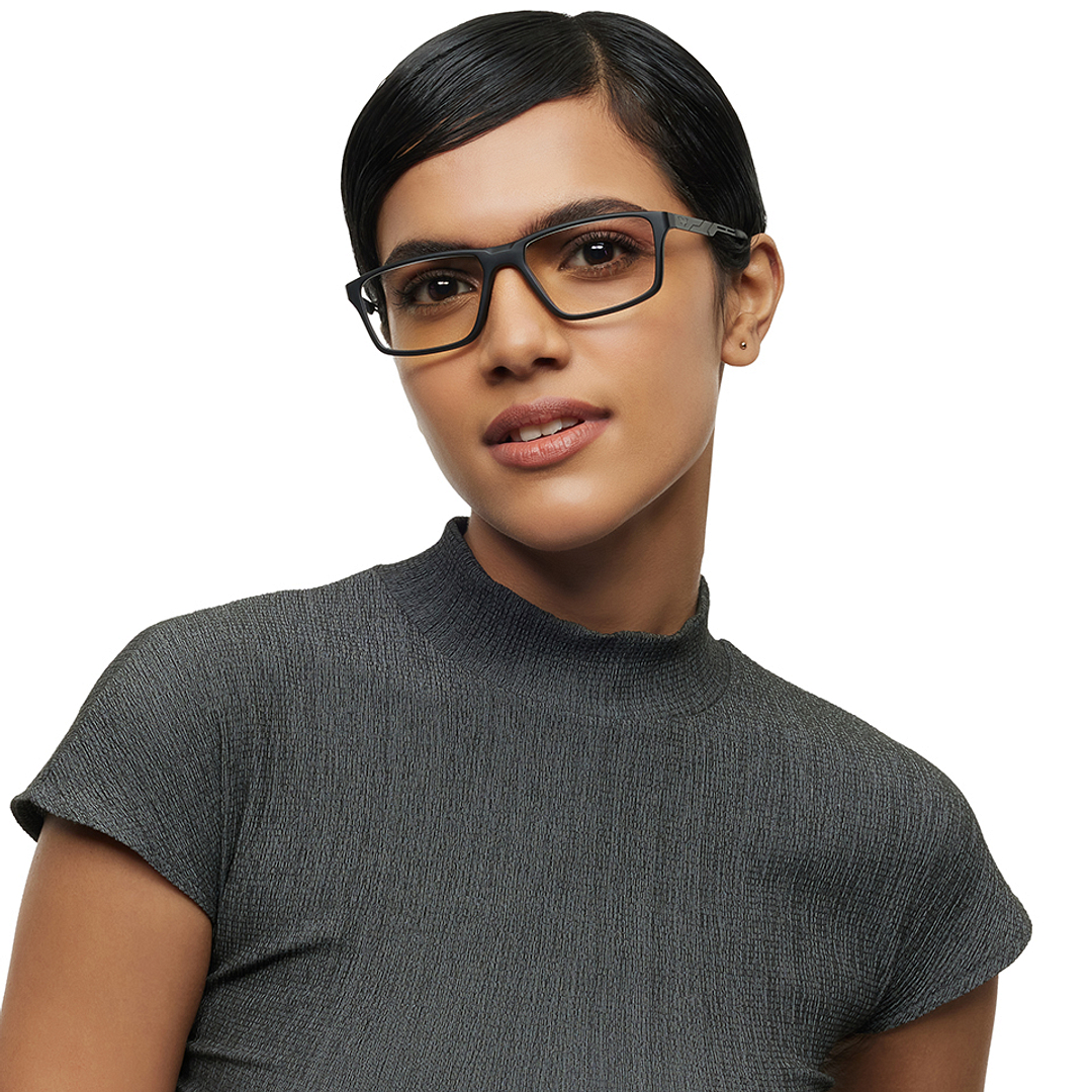 استوديو لينسكارت أسود حافة كاملة المستطيل left side