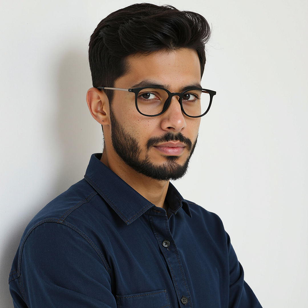 Lenskart Air Black Full Rim Round left side