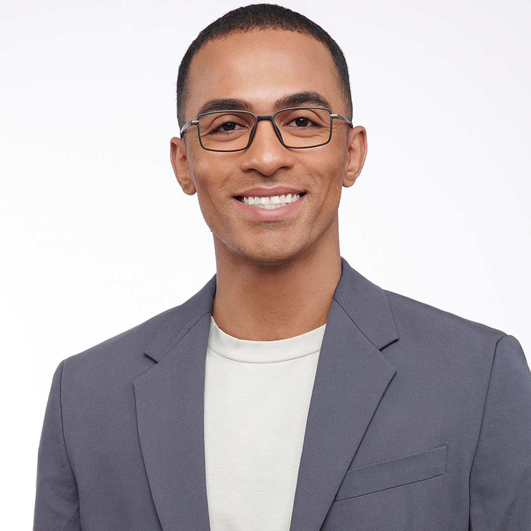 Lenskart Air Dark Gunmetal Full Rim Rectangle right side