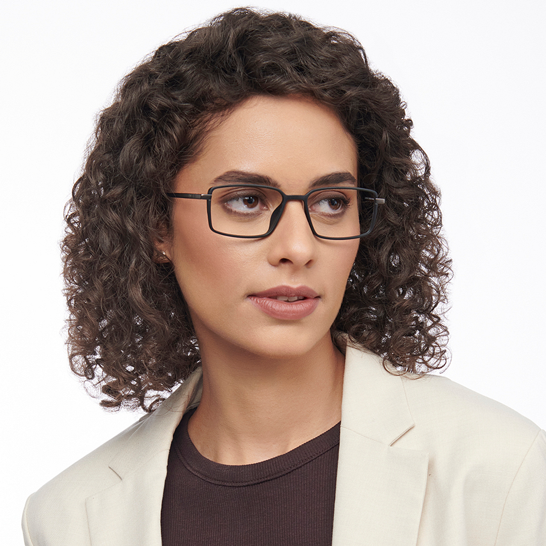 Lenskart Air Dark Gunmetal Full Rim Rectangle left side