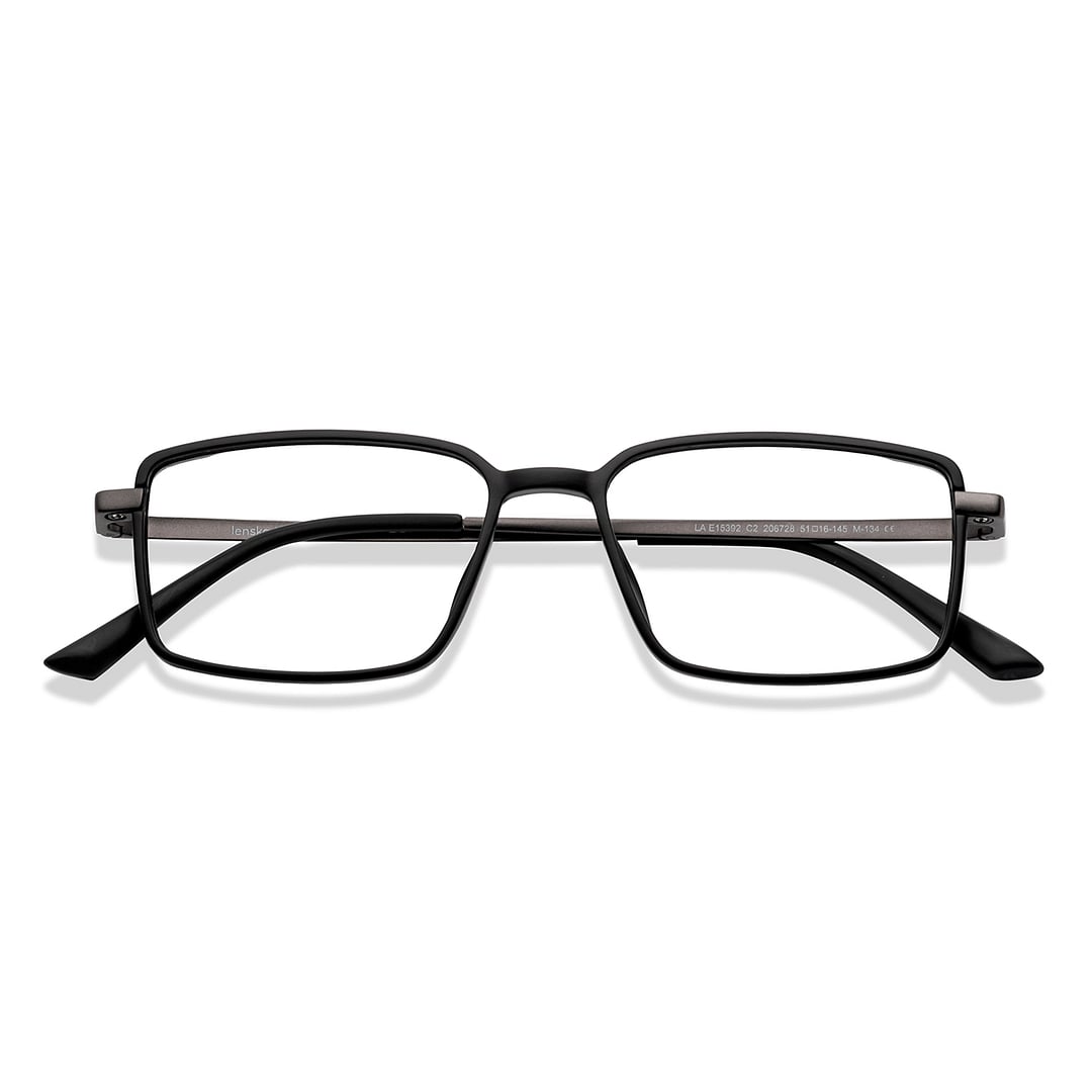 Lenskart Air Dark Gunmetal Full Rim Rectangle left side