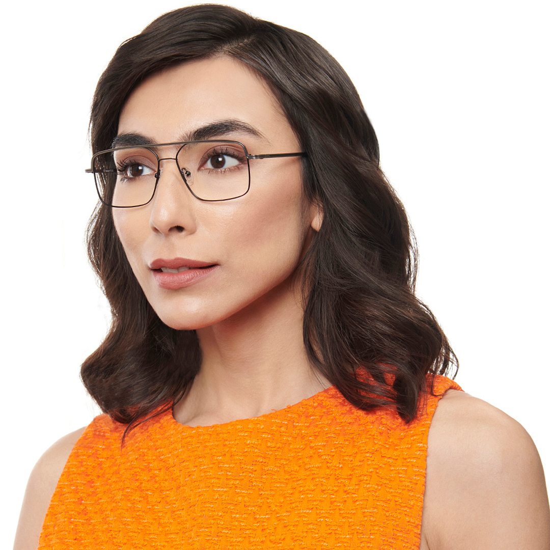 Lenskart Studio Online Dark Gunmetal Full Rim Square left side