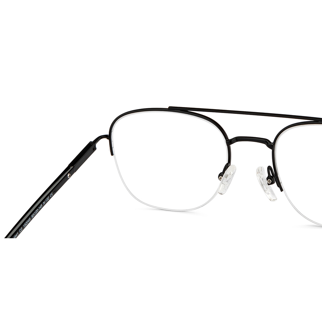 Lenskart Air Online Black Half Rim Aviator right side