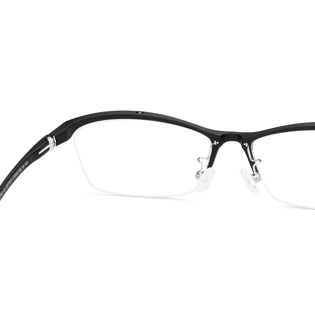 Lenskart Air Black Half Rim Rectangle right side