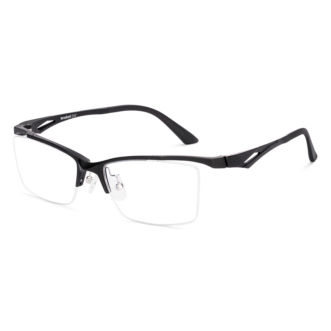 Lenskart Air Black Half Rim Rectangle right side