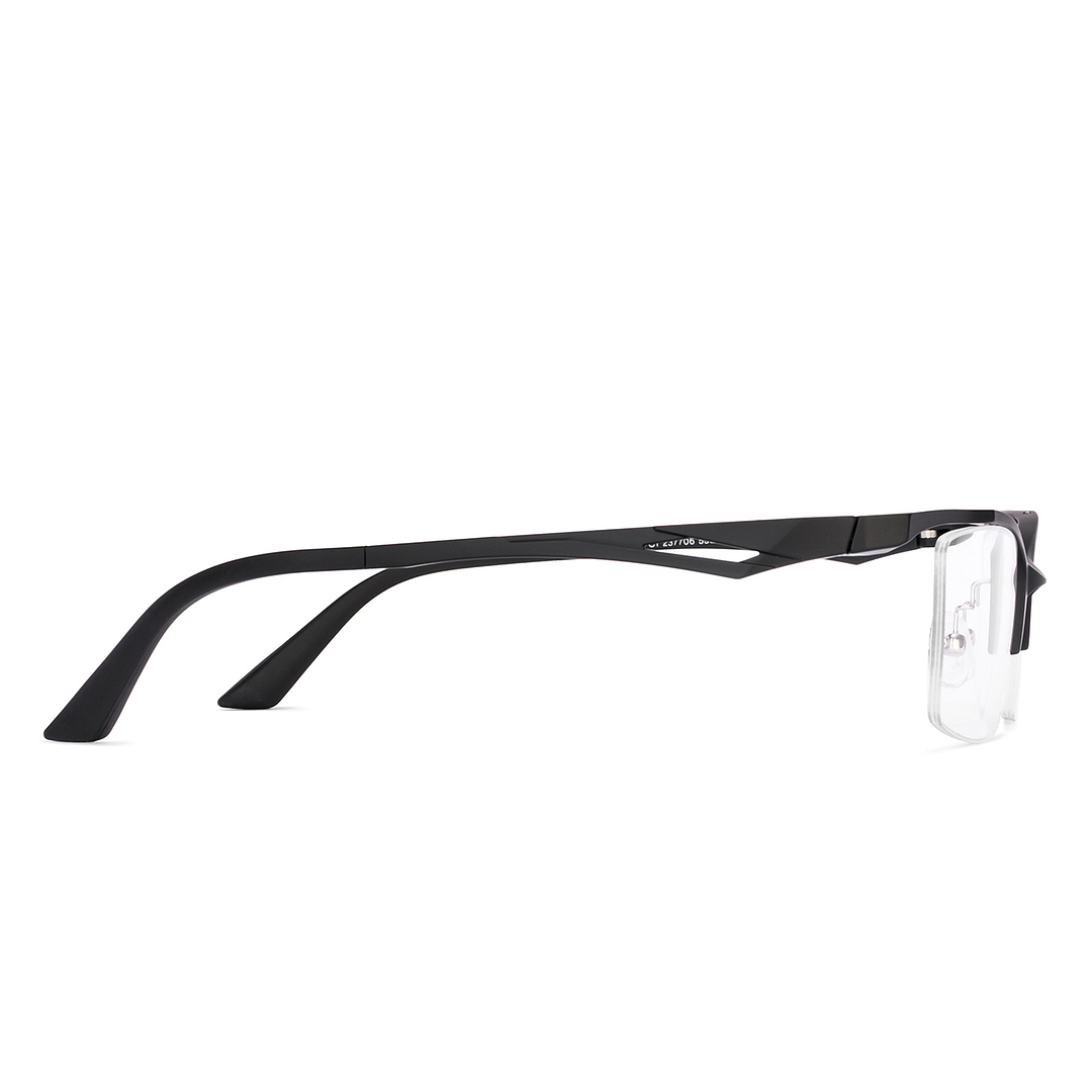 Lenskart Air Black Half Rim Rectangle left side
