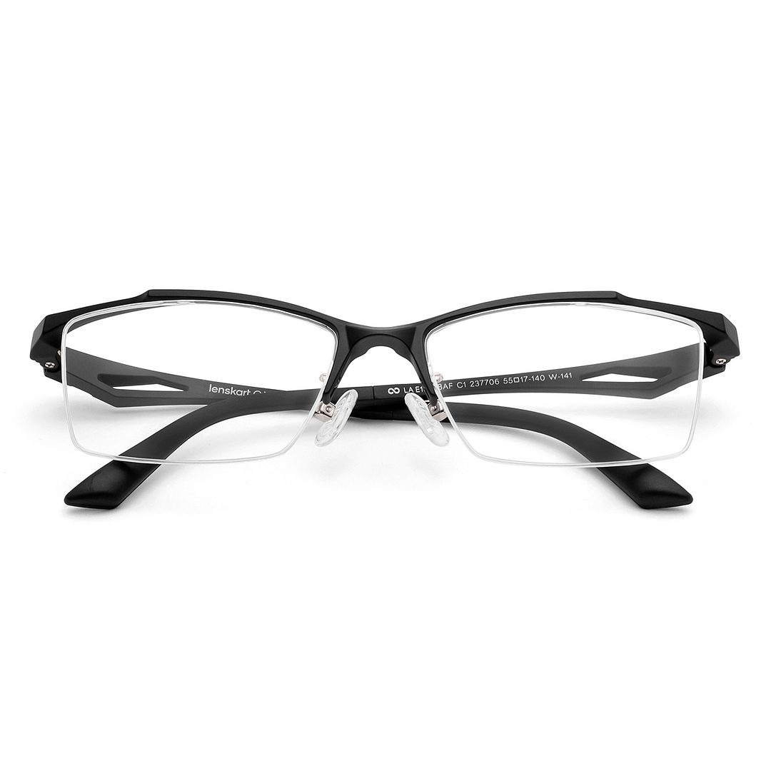 Lenskart Air Black Half Rim Rectangle left side