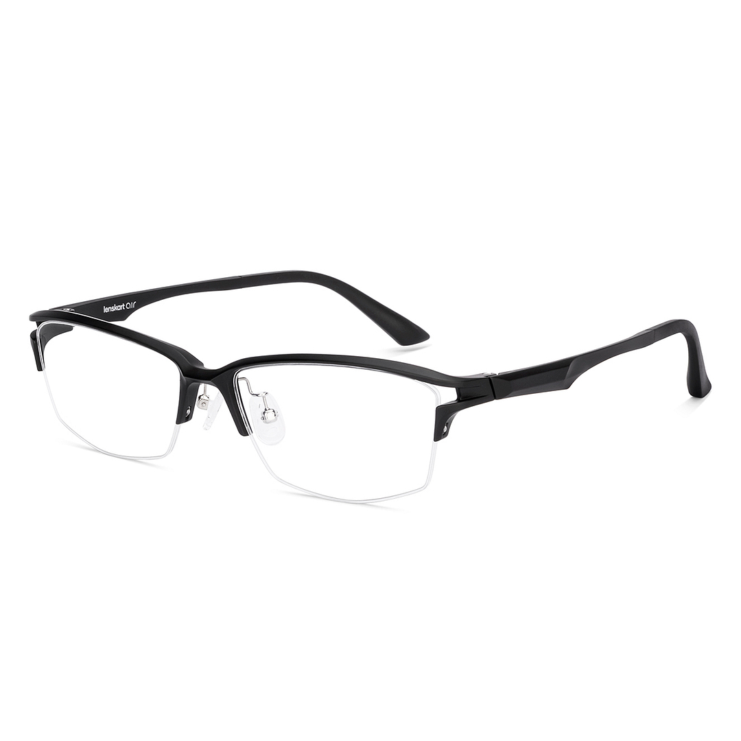 Lenskart Air Black Half Rim Rectangle right side