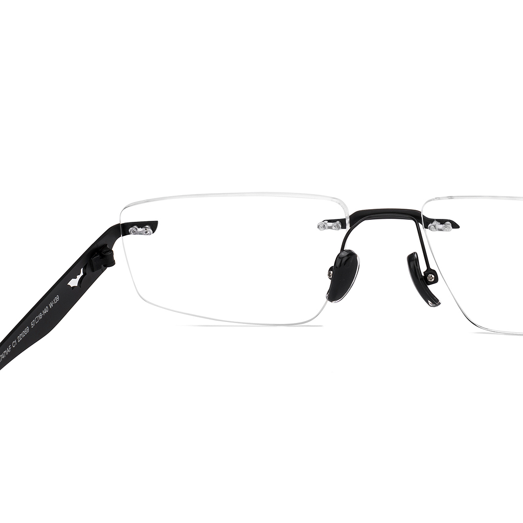 Lenskart Black Rimless Rectangle right side