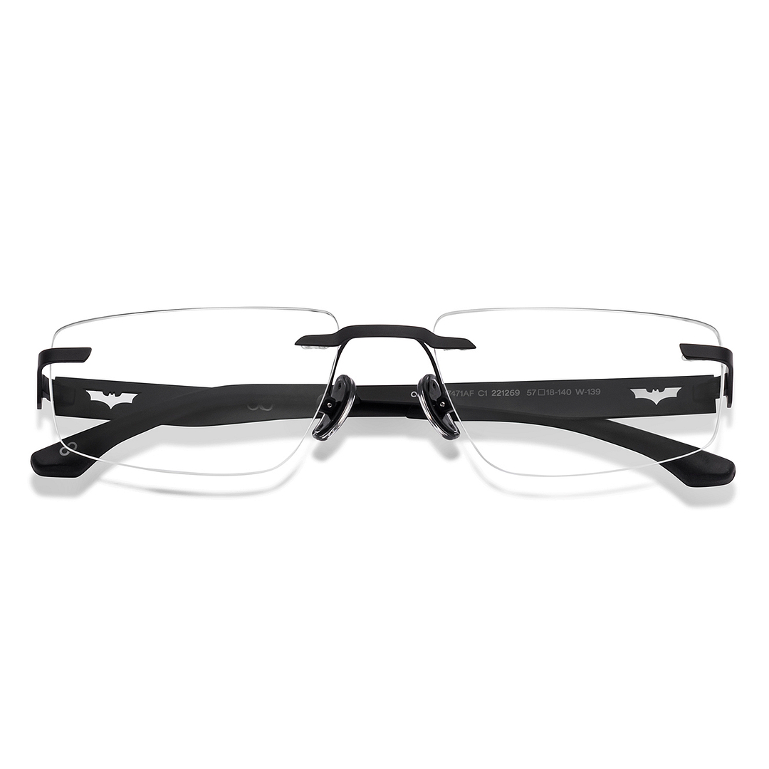 Lenskart Black Rimless Rectangle left side