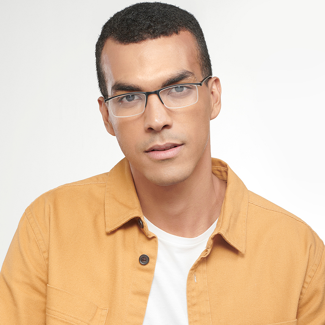 Lenskart READERS Black Black Half Rim Rectangle Lenskart READERS LR E13699 Only for 2 5 Prefitted Powers left side