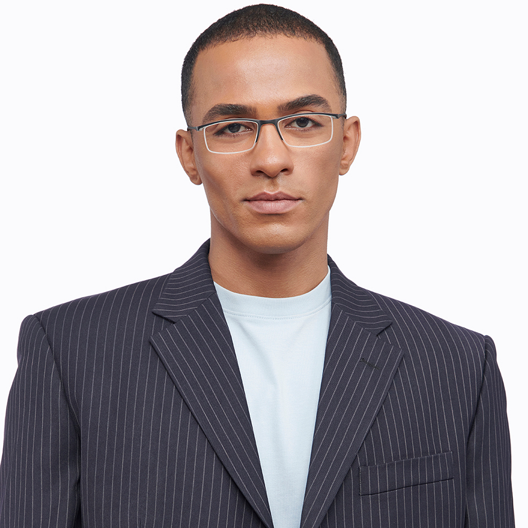 Lenskart READERS Black Black Half Rim Rectangle Lenskart READERS LR E13699 Only for 1 25 Prefitted Powers right side