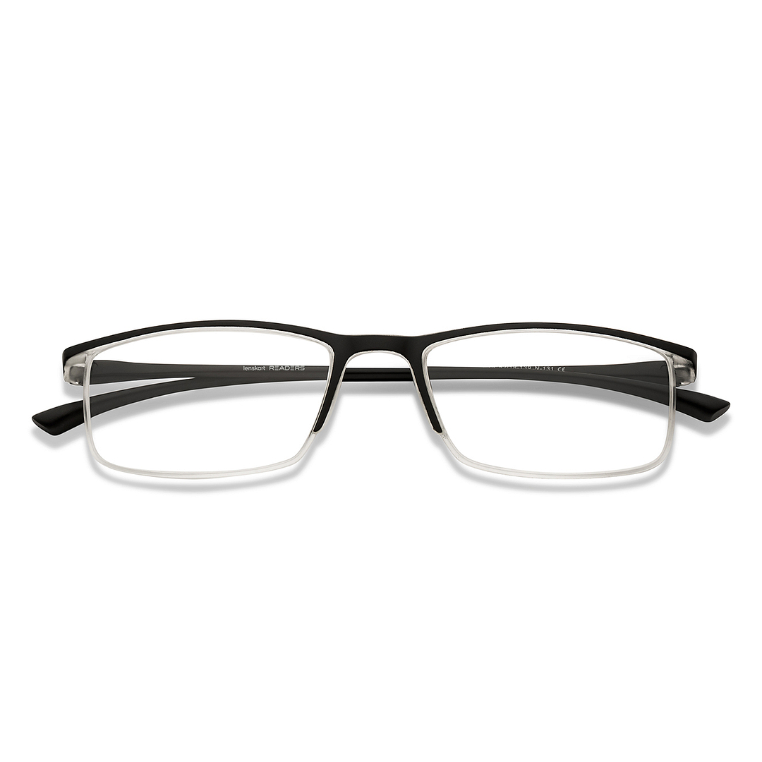 Lenskart READERS Black Black Half Rim Rectangle Lenskart READERS LR E13699 Only for 1 25 Prefitted Powers left side