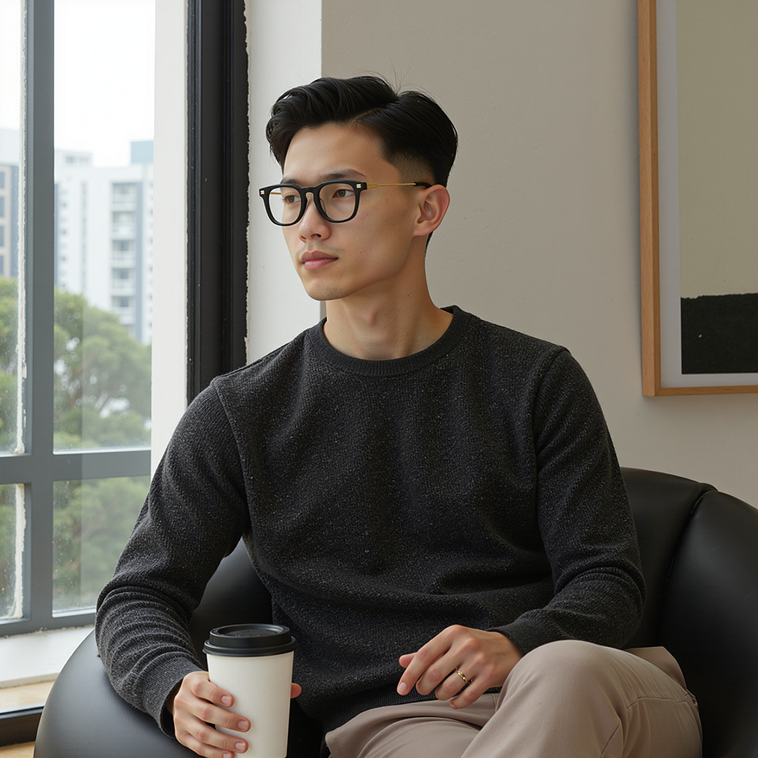 Lenskart Black Full Rim Square left side