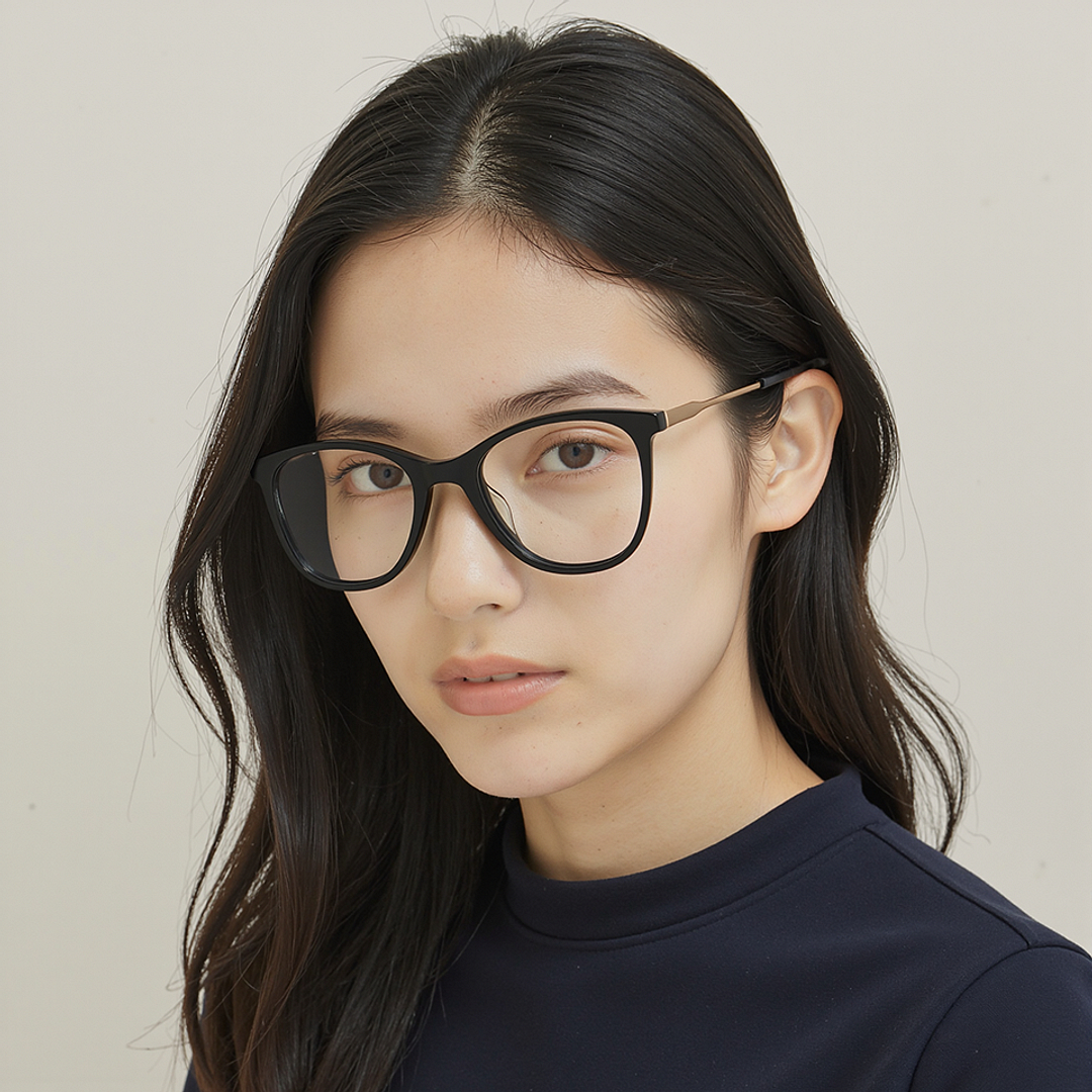 Lenskart Black Full Rim Cat Eye right side