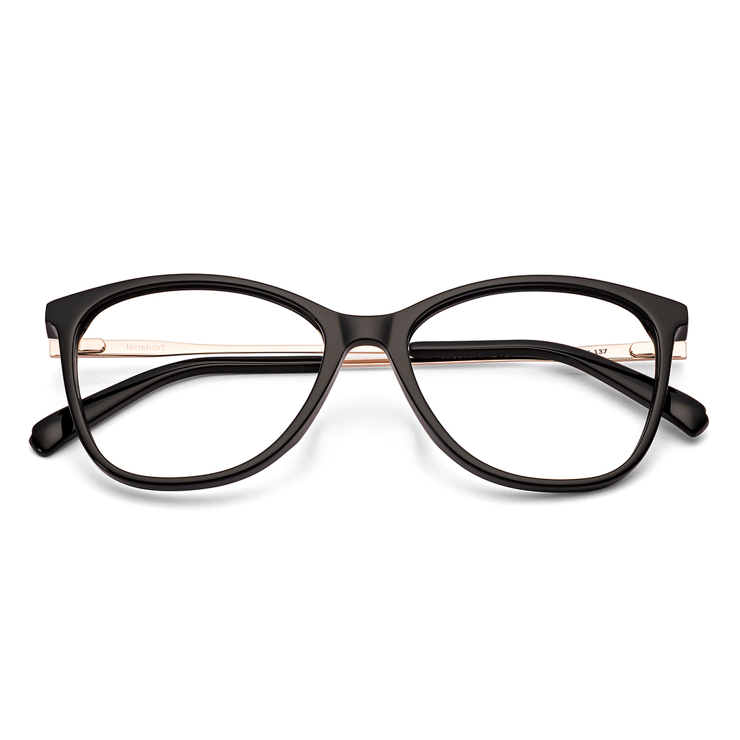 Lenskart Black Full Rim Cat Eye left side