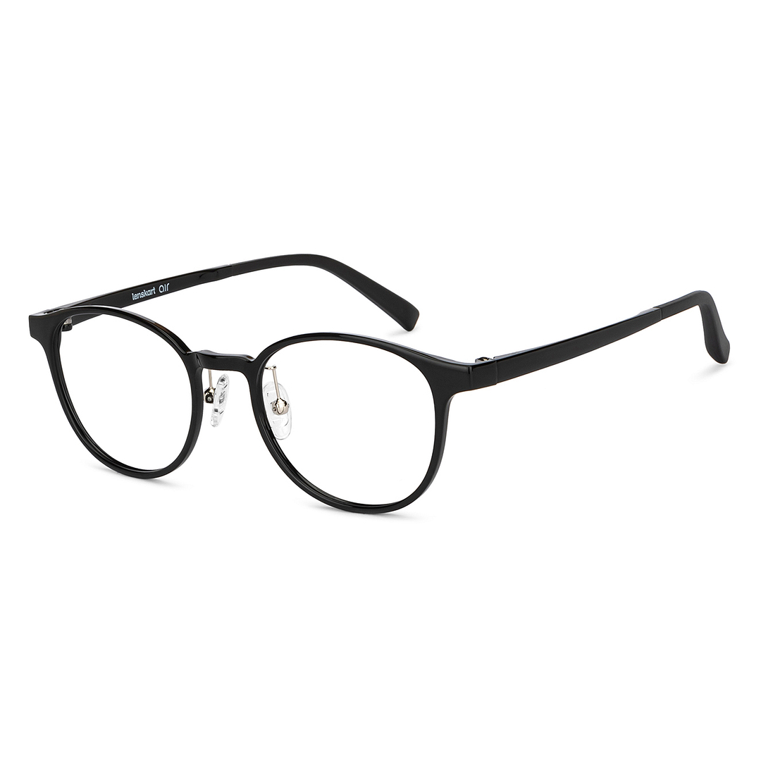 Lenskart Air Black Full Rim Round left side