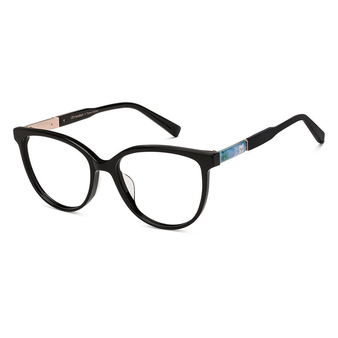 Lenskart Black Full Rim Cat Eye left side