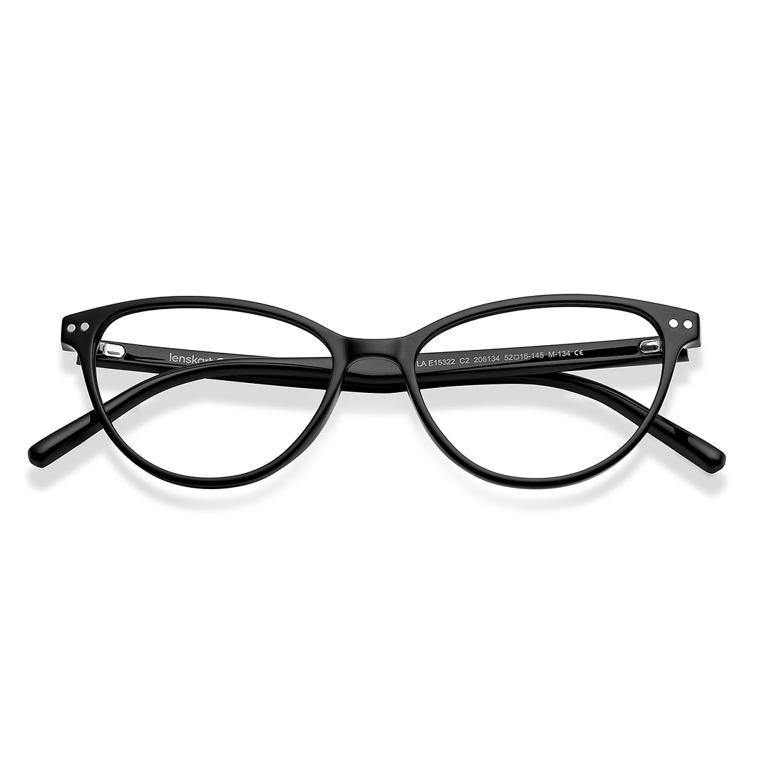 Lenskart Air Online Black Full Rim Cat Eye left side