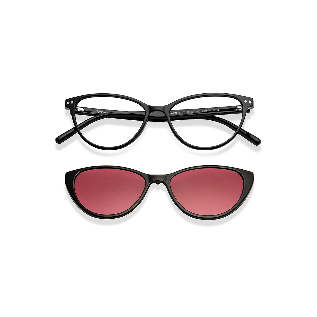 Lenskart Air Online Black Full Rim Cat Eye right side