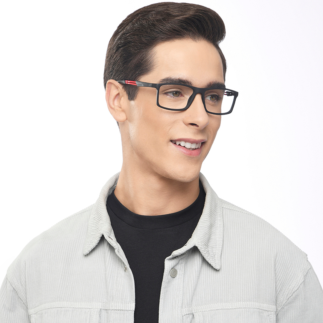 Lenskart Air Black Full Rim Rectangle left side