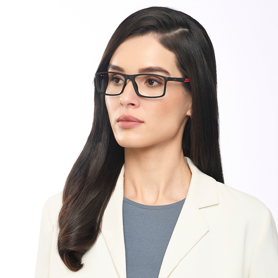 Lenskart Air Black Full Rim Rectangle left side