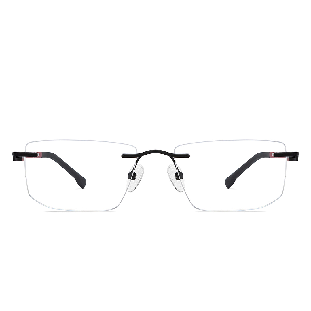 Lenskart Air Online Black Rimless Rectangle left side