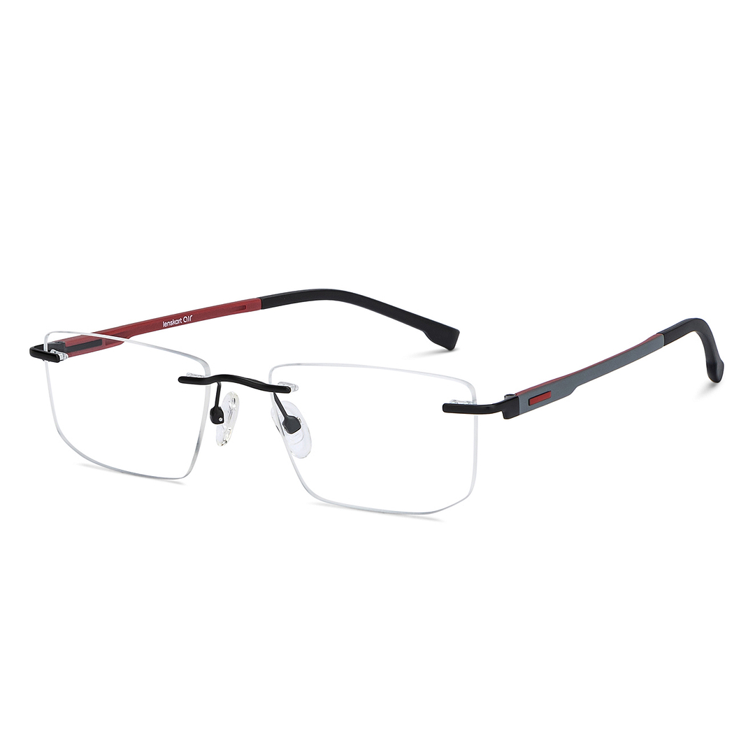 Lenskart Air Online Black Rimless Rectangle right side