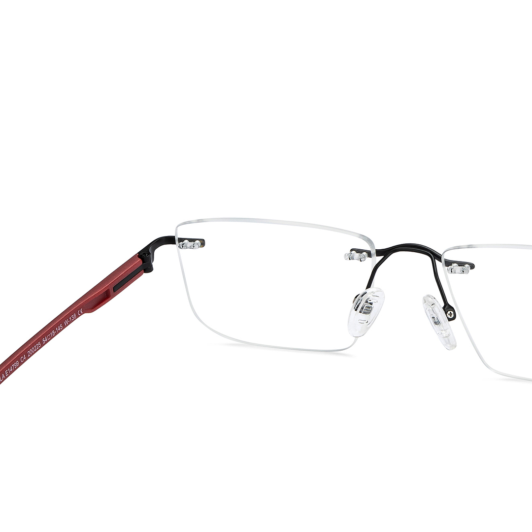 Lenskart Air Online Black Rimless Rectangle right side