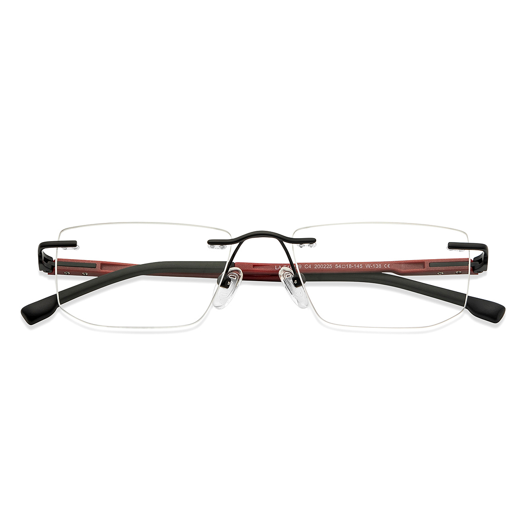 Lenskart Air Online Black Rimless Rectangle left side