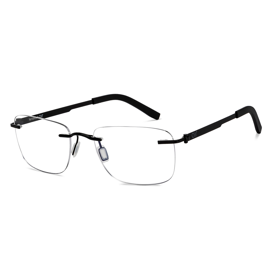 Lenskart Air Online Black Rimless Rectangle right side