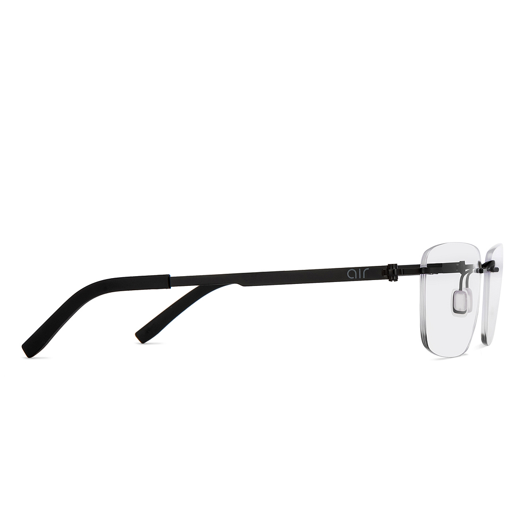 Lenskart Air Online Black Rimless Rectangle left side