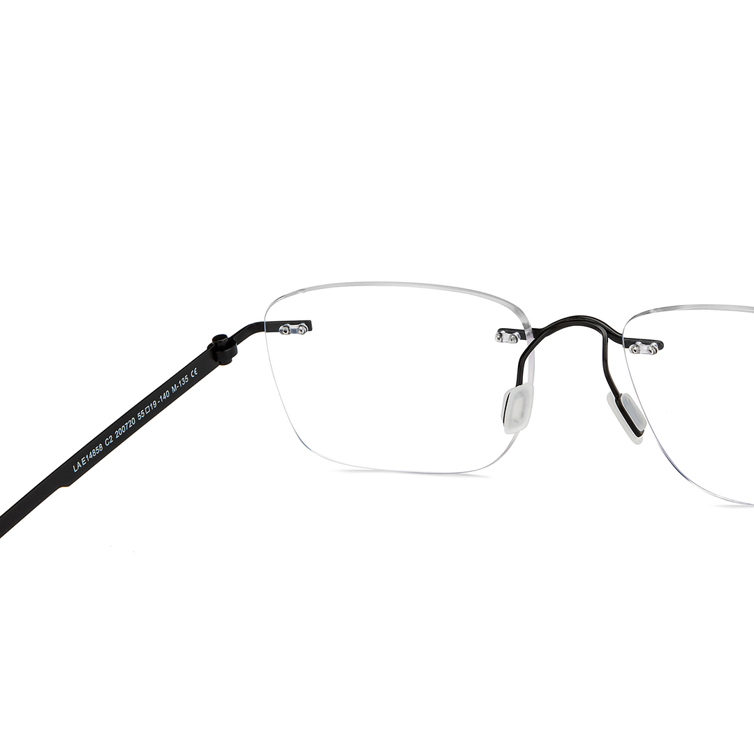 Lenskart Air Online Black Rimless Rectangle right side
