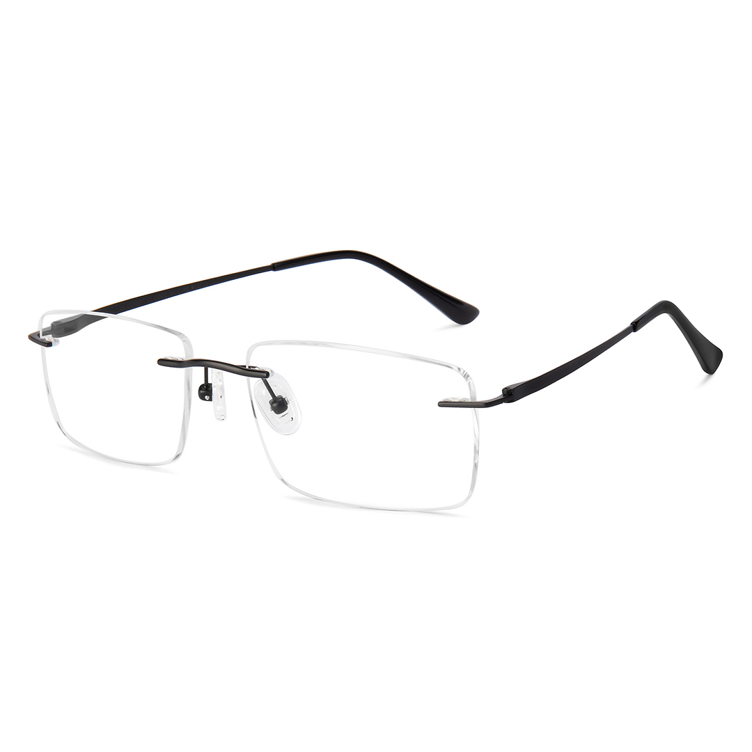 Lenskart Black Rimless Rectangle right side