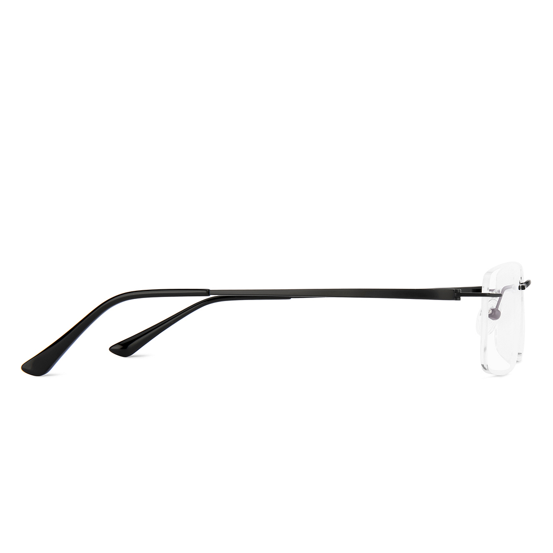 Lenskart Black Rimless Rectangle left side
