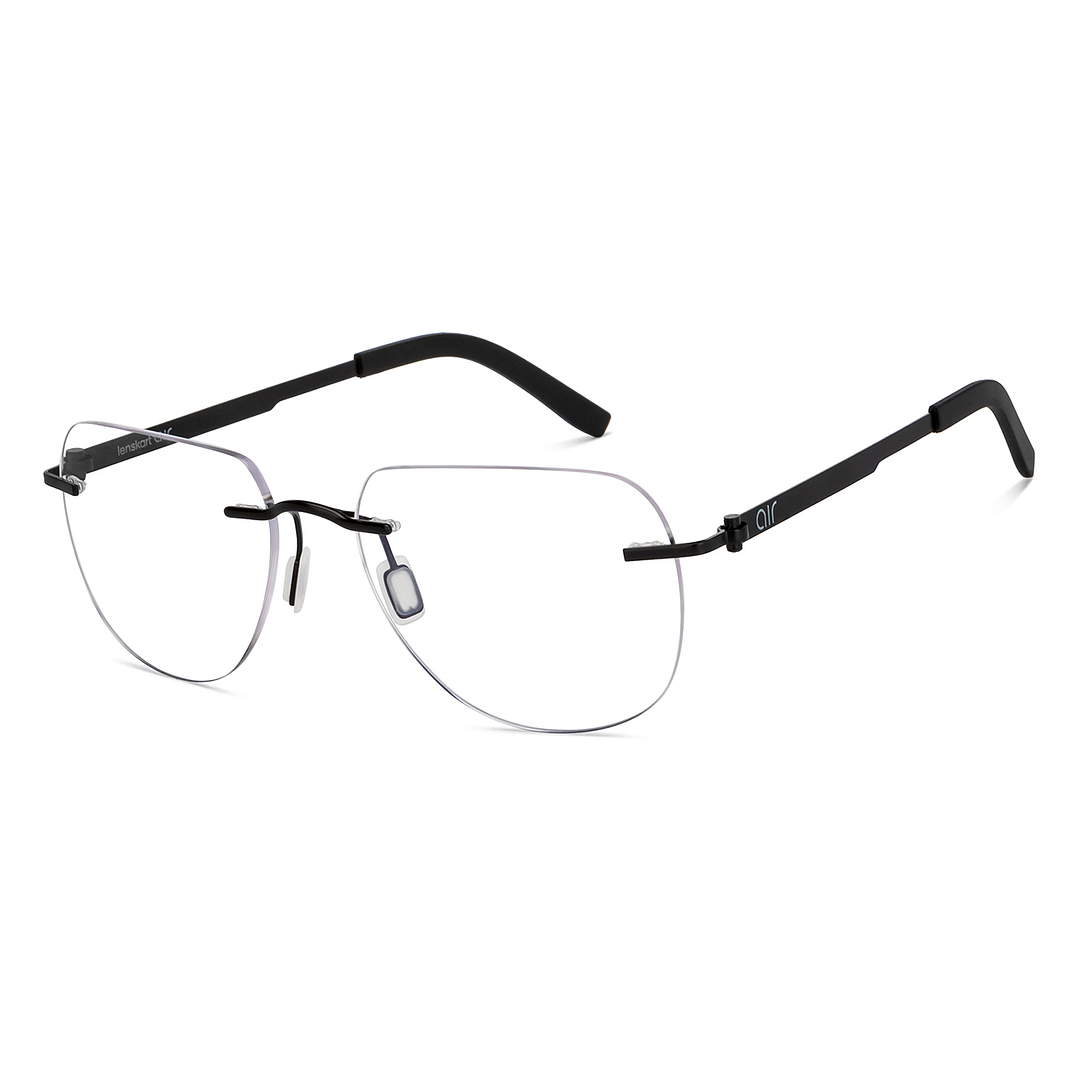 Lenskart Air Online Black Rimless Square right side