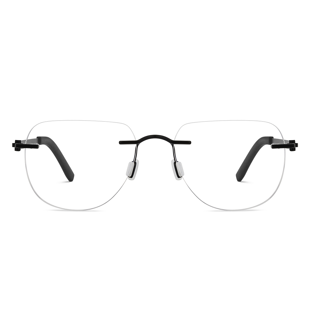 Lenskart Air Online Black Rimless Square left side