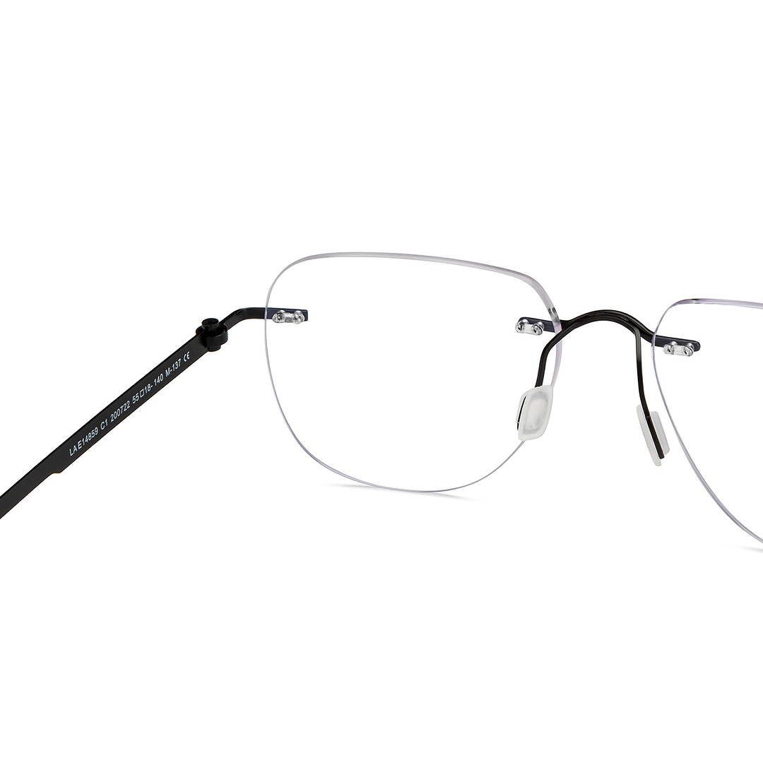 Lenskart Air Online Black Rimless Square right side