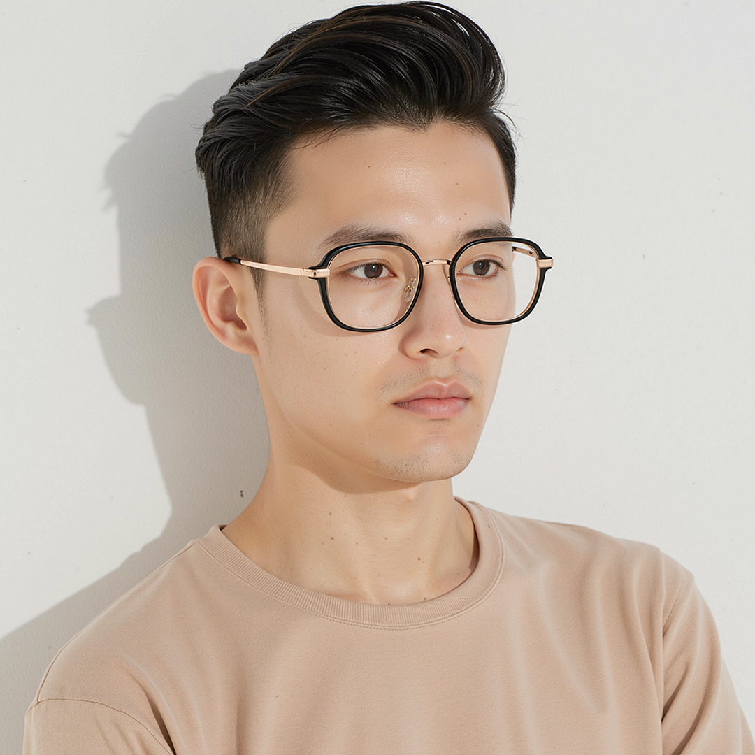 Lenskart Black Full Rim Geometric right side