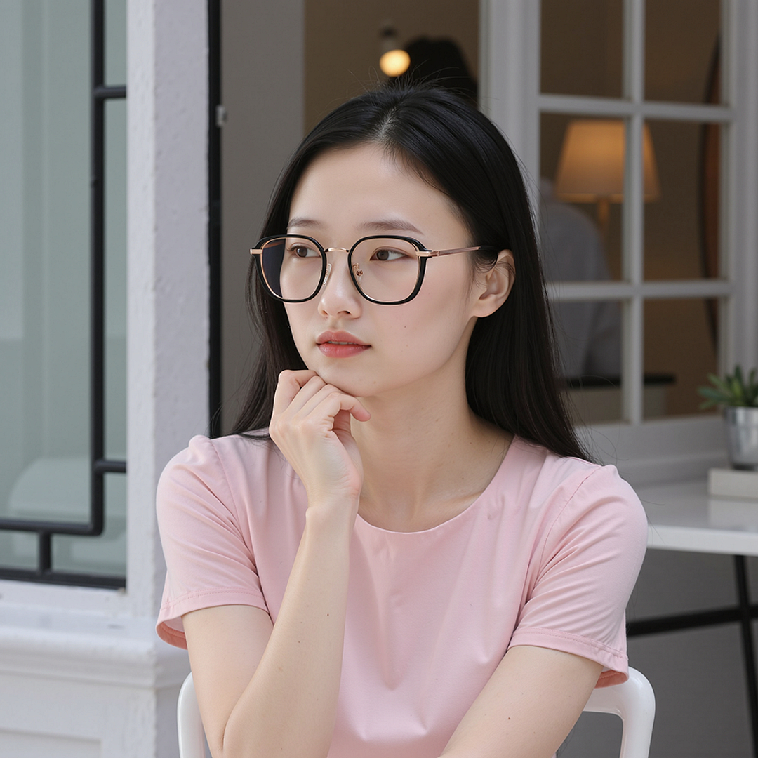 Lenskart Black Full Rim Geometric right side