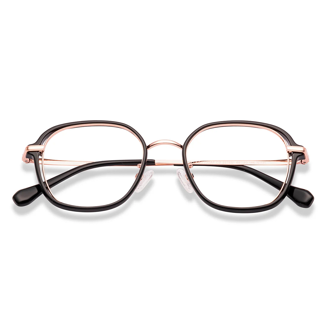 Lenskart Black Full Rim Geometric left side