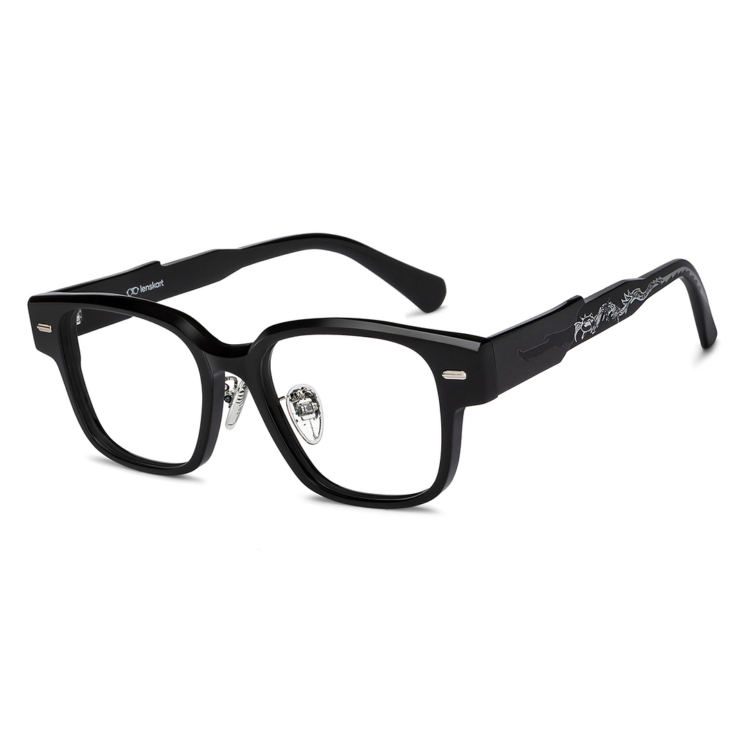 Lenskart Dark Gunmetal Full Rim Square left side