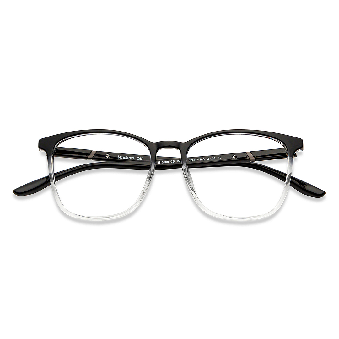 Lenskart Air Online Black Transparent Full Rim Square left side