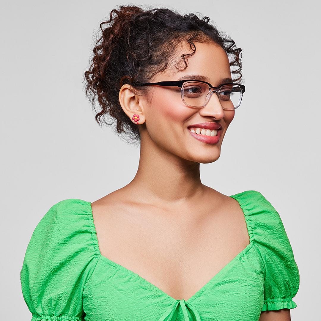 استوديو لينسكارت أسود شفاف حافة كاملة المستطيل right side